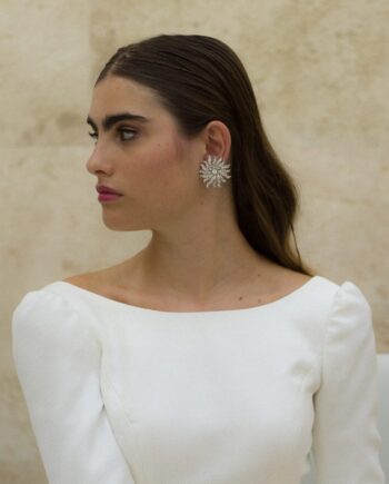 Pendientes Maxi Sol plata
