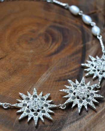 Choker Estrellas María plata